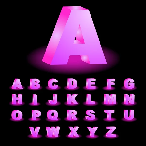 Vector alphabet for design. Metal set. — Stock Vector