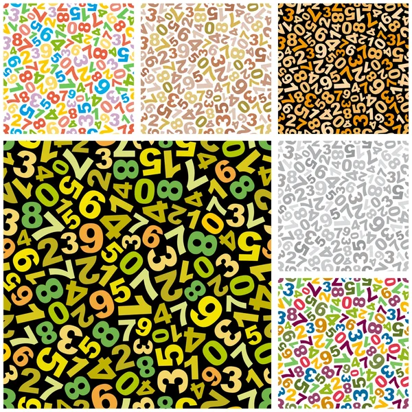 Seamless pattern with numbers — Stock Vector