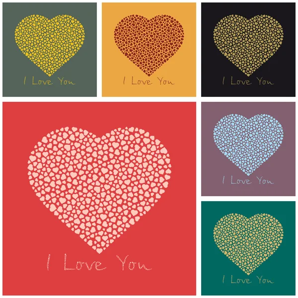Seamless background with heart. — Stock Vector