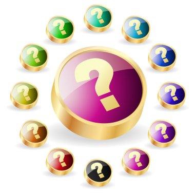 Question vector elements. clipart