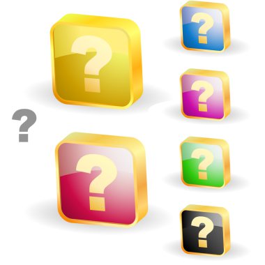 Question vector elements. clipart