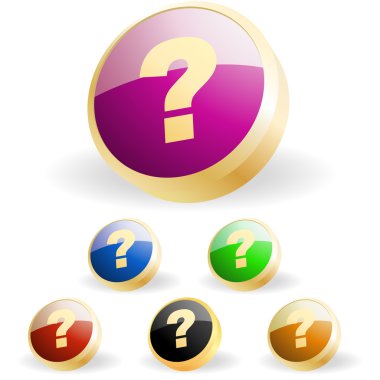 Question vector buttons. clipart