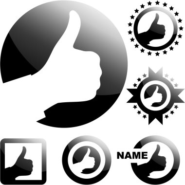 Vector thumbs up. Vector element. clipart