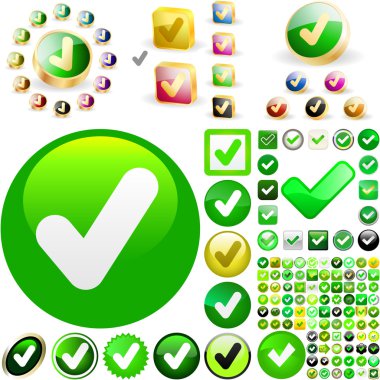 Approved buttons. clipart