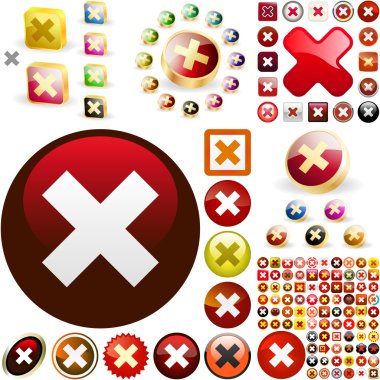 Rejected buttons. clipart