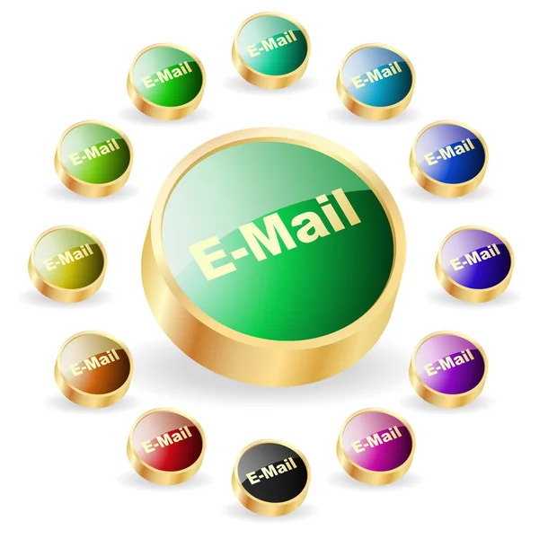 Набор значков электронной почты для веб . — стоковый вектор