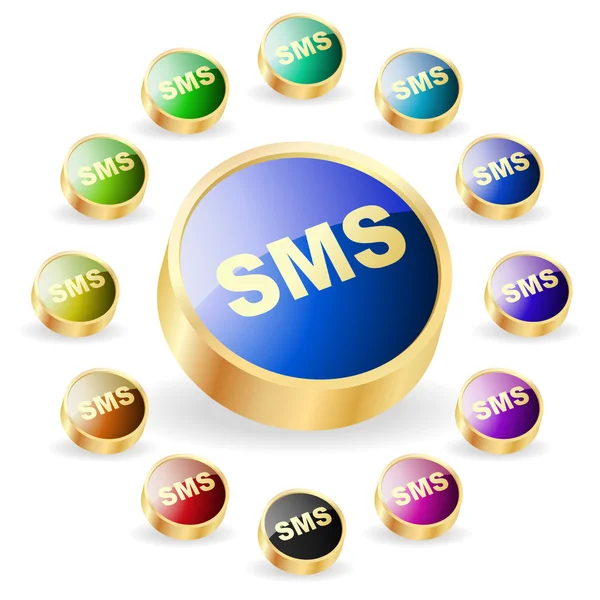 SMS κουμπιά. φορέα που. — Διανυσματικό Αρχείο