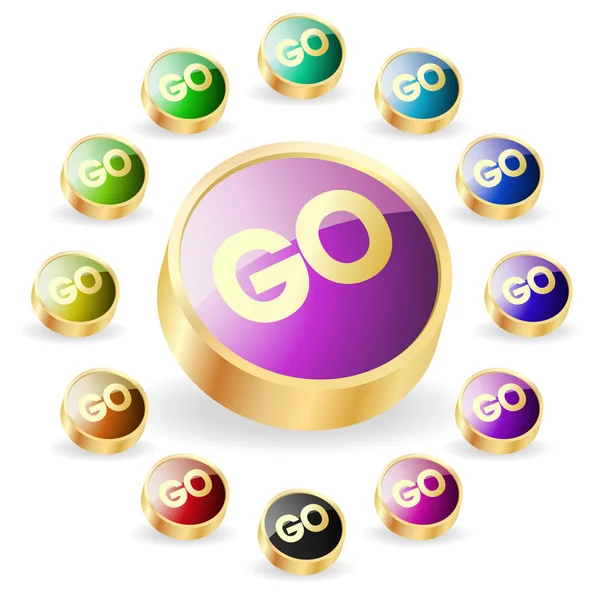 Go-Symbol für das Web. Vektorillustration. — Stockvektor