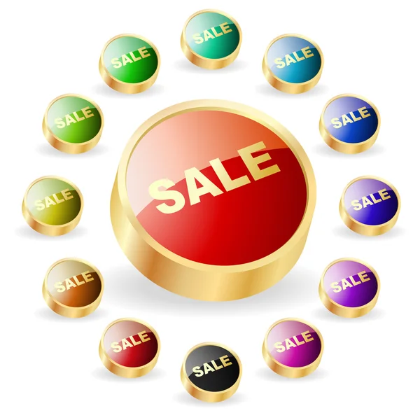 Conjunto de botões de venda para web — Vetor de Stock