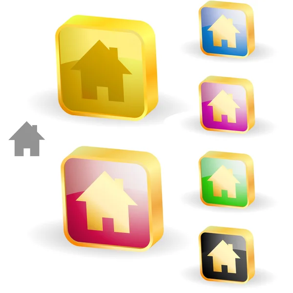 Home icons. Graphic elements set. — Stock Vector