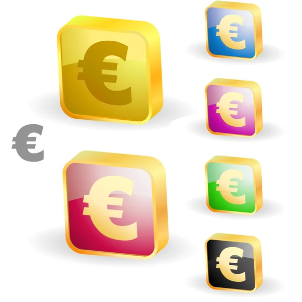 Євро значок для веб-вузла. Векторні ілюстрації. — стоковий вектор