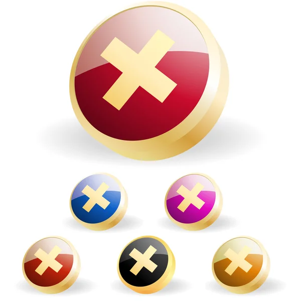 Rejected vector buttons. — Stock Vector