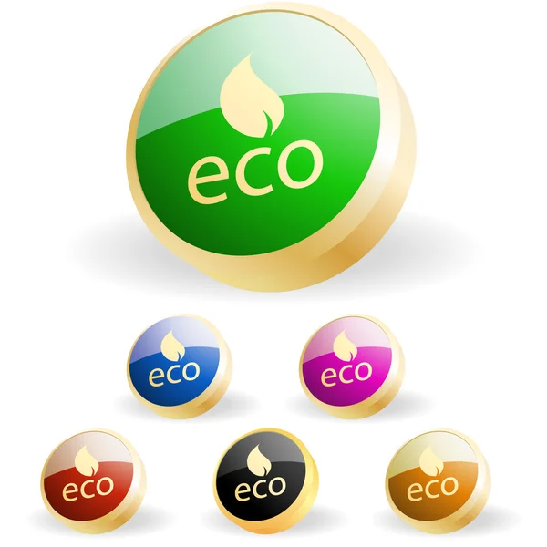 Eco friendly tlačítko — Stockový vektor