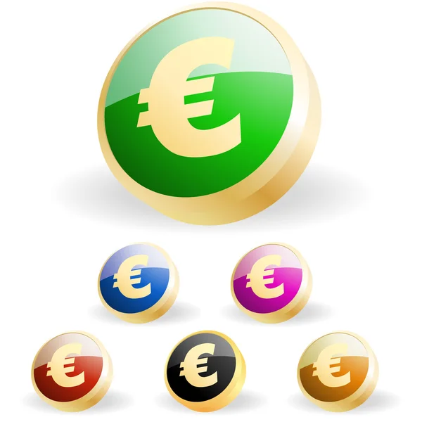 Icona euro per il web. Illustrazione vettoriale . — Vettoriale Stock