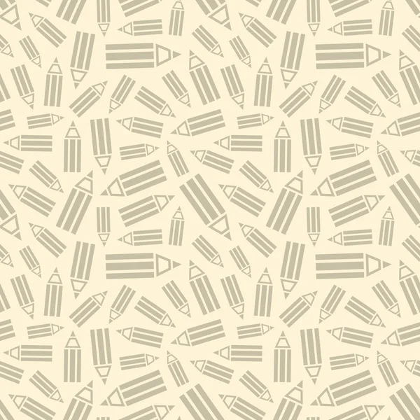 Fond sans couture avec symbole de crayon . — Image vectorielle