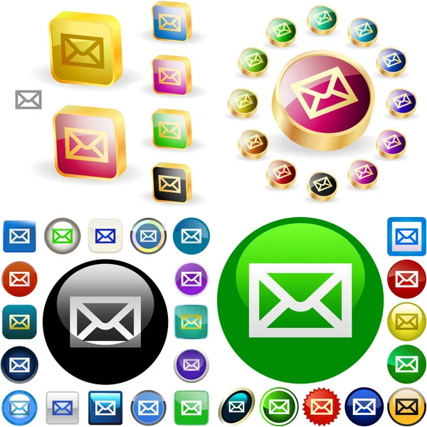 E-mail icoon set. — Stockvector