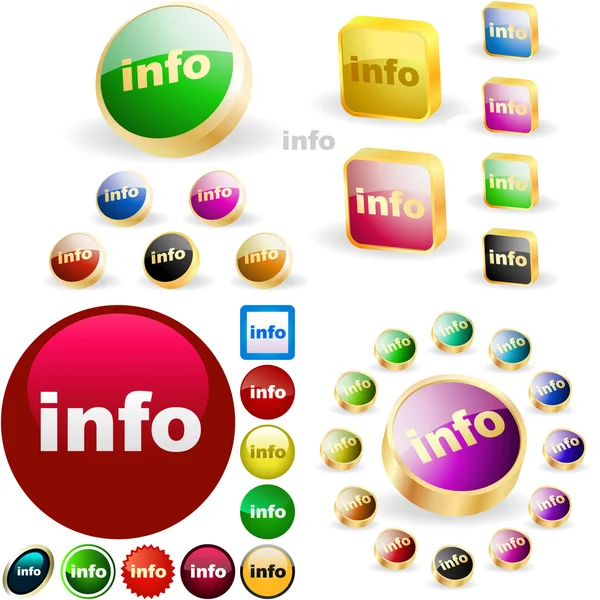 Conjunto de botões de informação —  Vetores de Stock