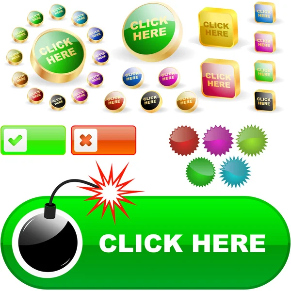 Vector buttons for web. — Stock Vector