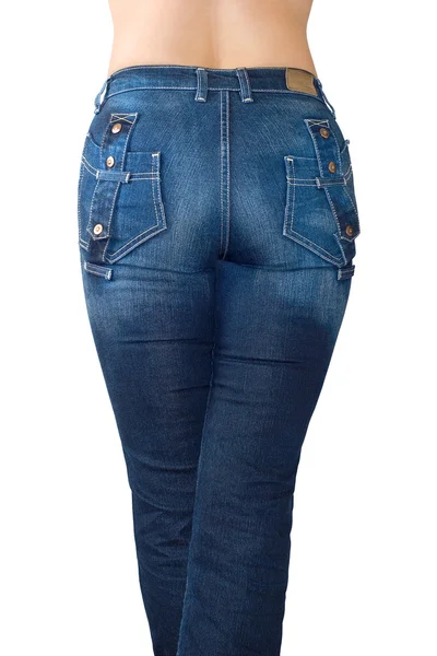 Темно-синие джинсы — стоковое фото
