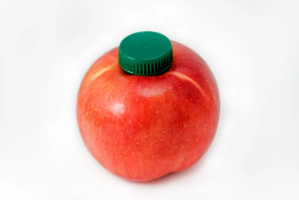 Apple с зеленой крышкой . — стоковое фото