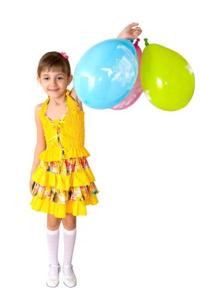 Девушка с шариками 3 — стоковое фото
