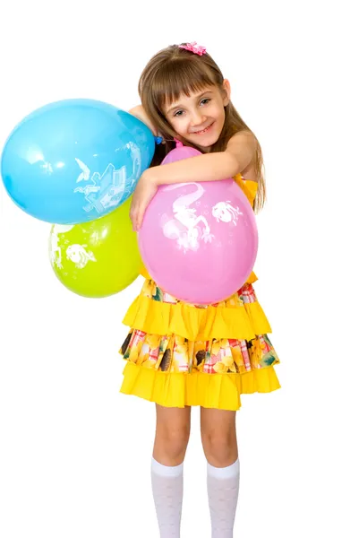 Девушка с воздушными шарами 6 — стоковое фото