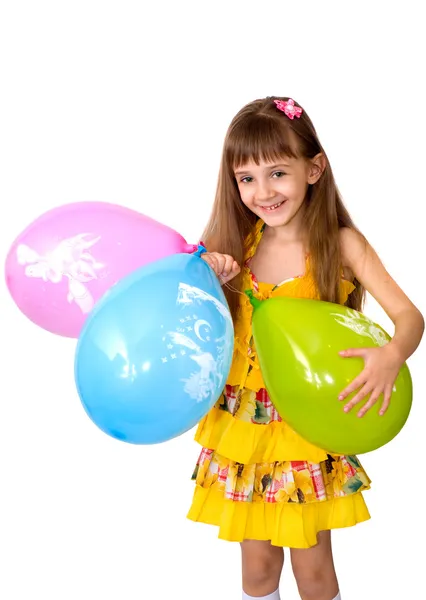 Девушка с шариками 7 — стоковое фото