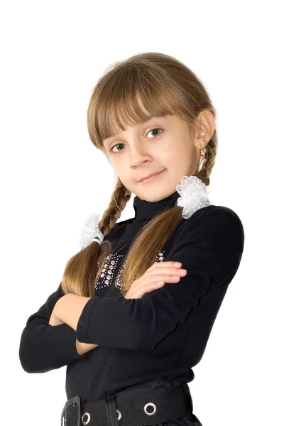 The girl in a black blouse — Stock Photo, Image