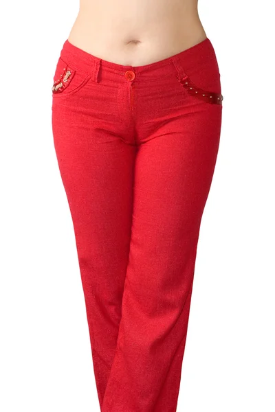 Calça jeans vermelha — Fotografia de Stock