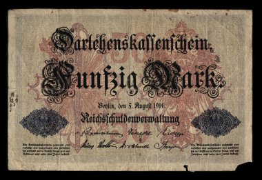 Vintage German note clipart