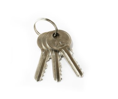 Keys isolated on white clipart