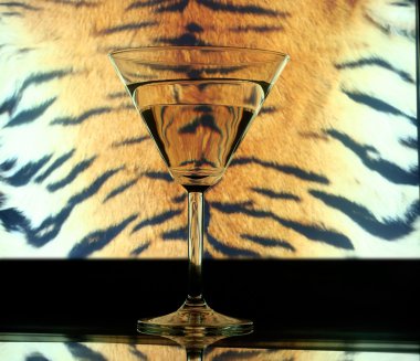 Glass on tiger skin clipart