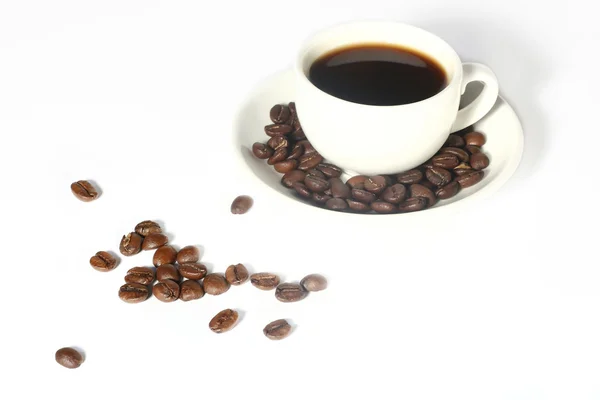 Šálek kávy a obilí — Stock fotografie
