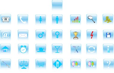 3d set of icons for web clipart