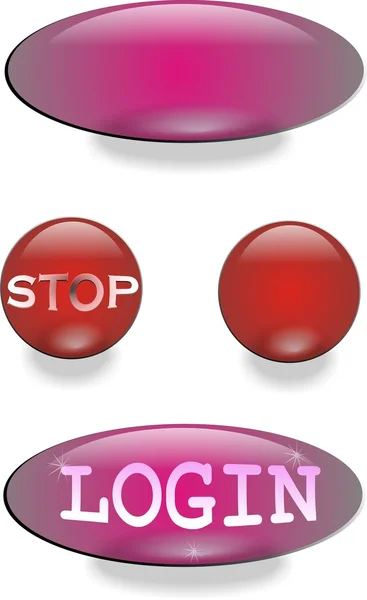 3d set of icon and buttons for web — Stock Photo, Image
