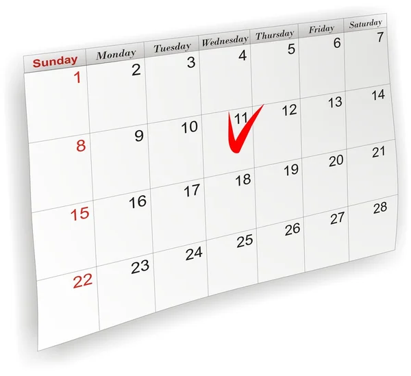 stock image Calendar labeled