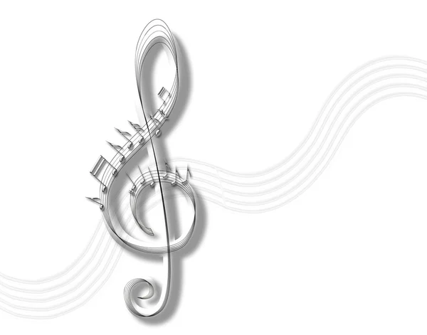 Violin music key — Stock Photo, Image