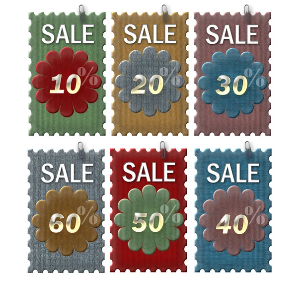Set of label sale — Stock Photo, Image