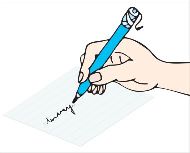 Write with hand clipart