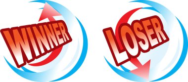 Icons - winner and loser clipart