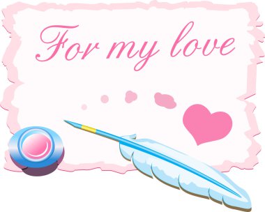 Valentine s card - for my love clipart