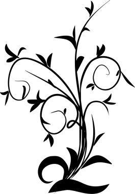 Elegance floral design tattoo clipart