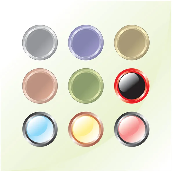 Boutons de couleur verre — Image vectorielle
