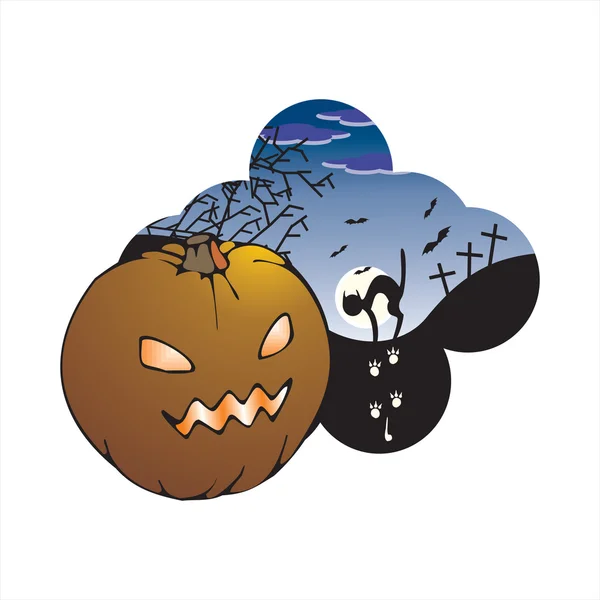 Étiquette Halloween — Image vectorielle