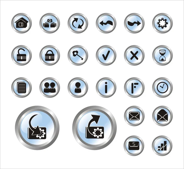 Векторные иконки серии для веб — стоковый вектор