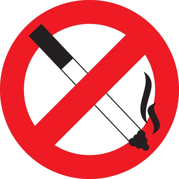 Símbolo não fumar — Vetor de Stock
