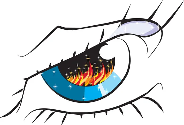 Ogień oko — Wektor stockowy