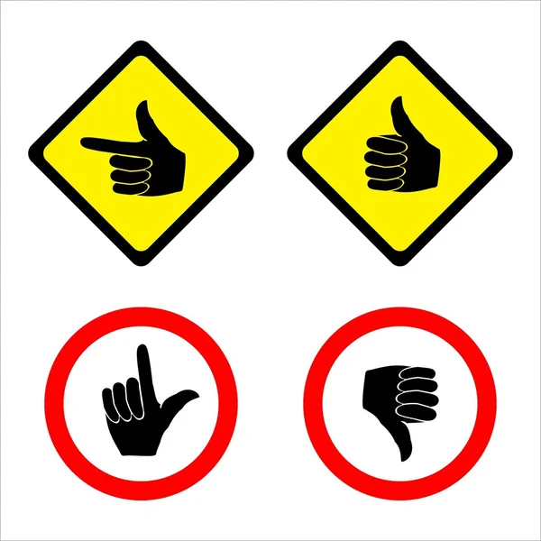 Hands vector signs — Stock Vector