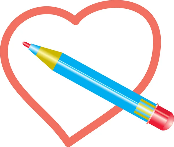 Disegna il simbolo dell'amore — Vettoriale Stock