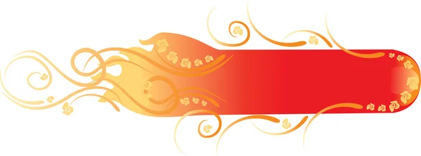 Beleza floral fogo banner — Vetor de Stock